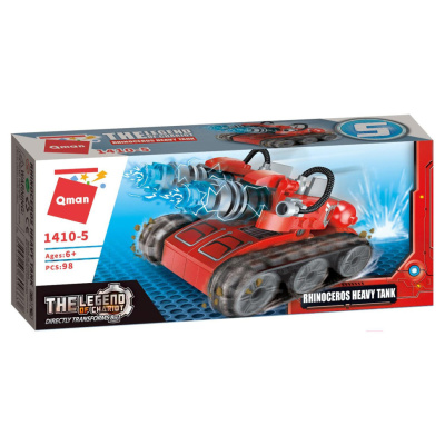 Конструктор Qman 1410-1-8 Пожежна техніка, 79 дет  Rhinoceros Heavy Tank