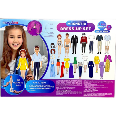 Гра-одягалка Magnetic game. Magnetic dolls Magdum ML4032-09 EN