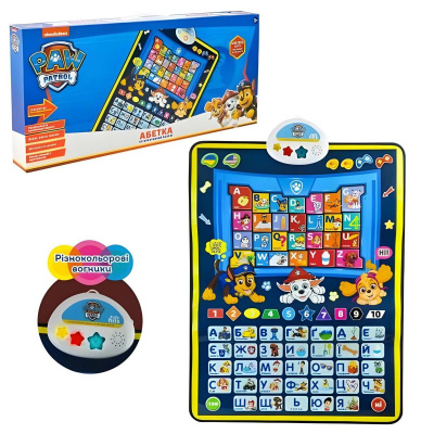 Плакат навчальний Абетка 2 в 1: Щенячий патруль, 2 мови - укр та англ, 45 х 60 см Kids hits KH07/005L