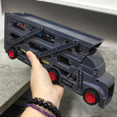 Автовоз-паркінг Transporter, запуск, 4 машинки (сірий) xu ye K140A12