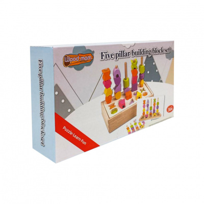 Дитяча дерев’яна іграшка "Пірамідка-сортер" C9407, 8 карток