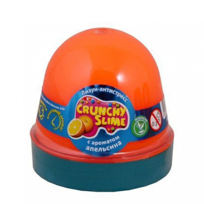 Лизун-антистрес Crunchy Slime: Апельсин 120 г Окто 80086