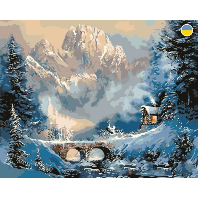 Картина по номерах Зимовий пейзаж 40х50 см Origami LW3076