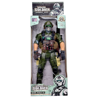 Ігрова фігурка Солдат. JUNGLE WAR, 31 см, ЗЕЛЕНИЙ (ВИД 3) RS 89101F3