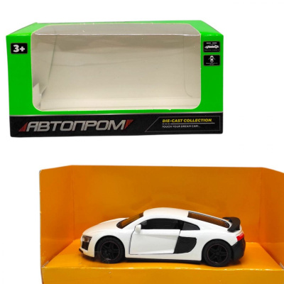 Машинка металева АВТОПРОМ. AUDI R8 (БІЛА) Автопром AP43103