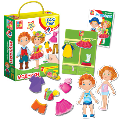 Магнітна одевашка Модники (укр) Vladi Toys VT3702-06