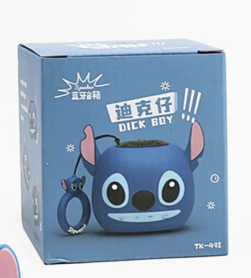 Колонка Стіч / Stitch висота 7.5 см, підтримка TF-карти, прогумована поверхня, вбудований акумулятор Speaker C76168