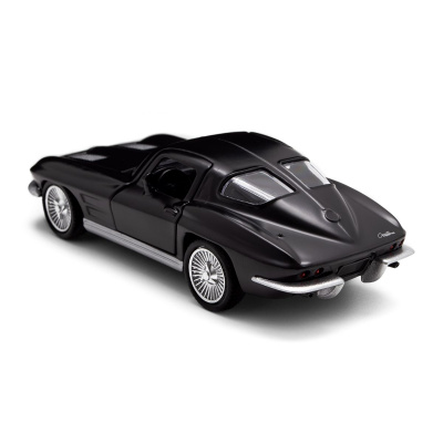 Автомодель - CHEVROLET CORVETTE SPLIT WINDOW 1963 (матовий чорний) TechnoDrive 250411U