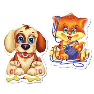 Мʼякі бебі пазли Домашні улюбленці (2 пазли) Vladi Toys VT3208-19