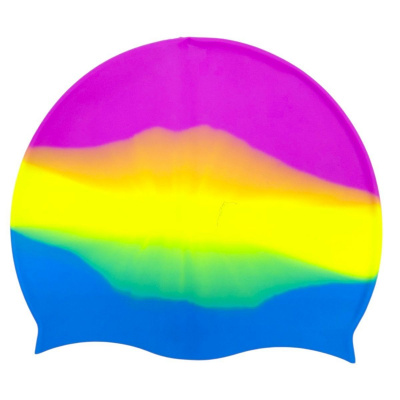 Шапочка для плавання силіконова, у пакеті (РОЖЕВО-РАЙДУЖНА) MIC G26497