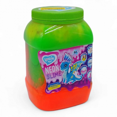 Слайм-антистрес Lovin: Big slime, зелений+рожевий Окто 80161
