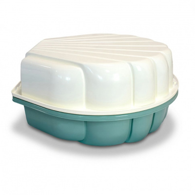 Пісочниця-басейн Мушля, кремова/мʼята (81х81х20 см) Doloni 01236/08