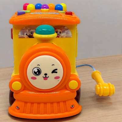 Музичний паровозик Чух-чух (укр), жовтий Wtoys 95606