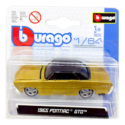 Машинка металева (колекційна) 1965 Pontiac GTO, золотистий Bburago 18-59000