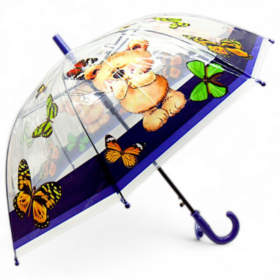 Дитяча парасолька-тростина, довжина (65 см, діаметр - 73 см), темно синя MIC д9007/0