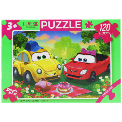 Пазли Машинки, 120 елементів Dankotoys C120-17-01