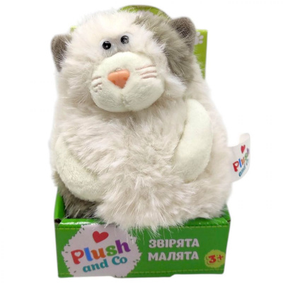 Мʼяка іграшка Plush and Co. КОТИК (БІЛИЙ) 12 см Plush and Co PLC25015
