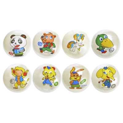 Мʼяч гумовий Звірятка, 22 см (5 штук) MiC BT-PB-0127