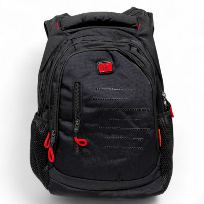 Рюкзак шкільний, 30х43х15 см (ЧОРНИЙ З ЧЕРВОНИМ) MIC C72797