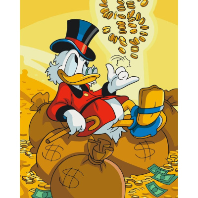 Картина по номерах Scrooge McDuck (Скрудж МакДак) 40x50 см Art Craft 11576-AC