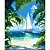 Картина за номерами Тропічне узбережжя 40х50 см Ідейка KHO6404