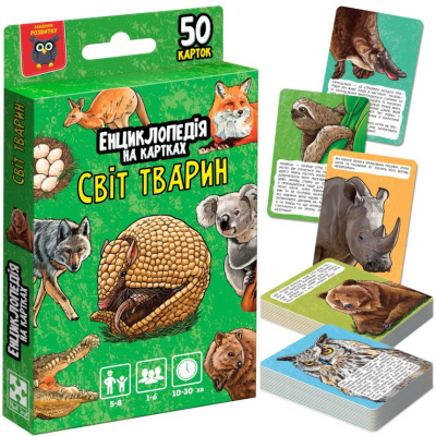 Енциклопедія на картках Світ тварин Vladi Toys VT6002-01