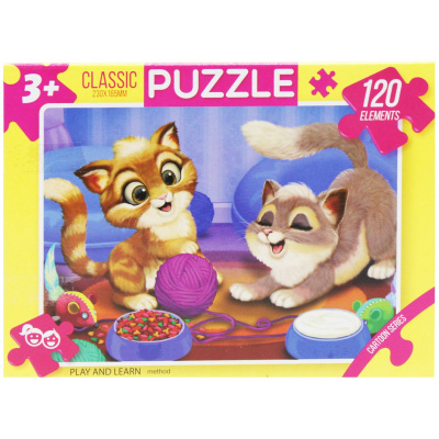 Пазли Грайливі котики, 120 елементів Dankotoys C120-17-01