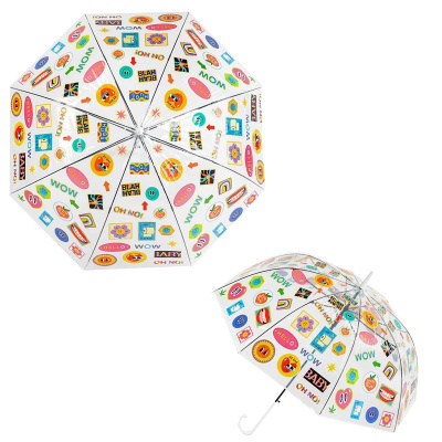 Дитяча парасолька-тростина, прозора, 92 см MIC C54913