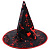 Ковпак відьми маскарадний Кривавий, чорна MIC +cr3986