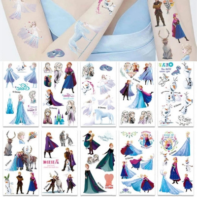 Набір тимчасових тату "Холодне серце" frozen-tattoo-mini-set-1-10, 10 штук, розмір 12 х 7 см