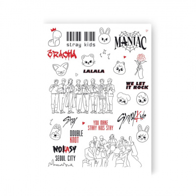 Тимчасові тату-перебивки STRAY KIDS Tattooshka LB-189