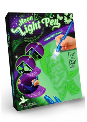 Набір креативної творчості Neon Light Pen Сова (укр) Dankotoys NLP-01-01U