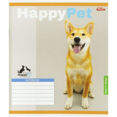 Зошит КОЛЬОРОВИЙ на 18 аркушів КЛІТИНКА HAPPY PET (20 ШТ) Мрії Збуваються 46582