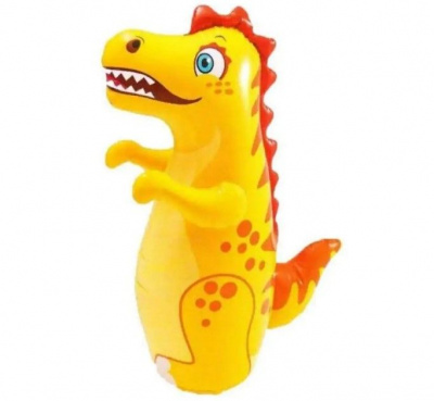 Надувна іграшка-неваляшка Динозавр, (Жовта) Intex 44669