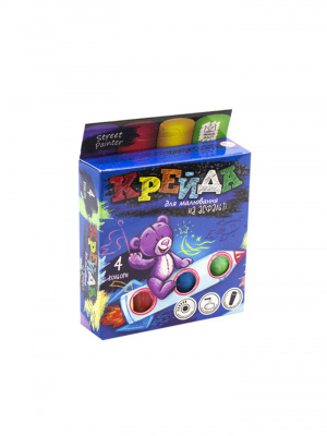 Крейда для малювання на асфальті, 4 кольори (укр) Dankotoys MEL-01-02U