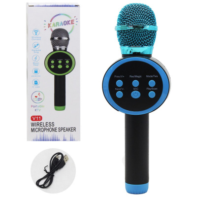 Мікрофон бездротовий Wireless Microphone, синій MIC C60083