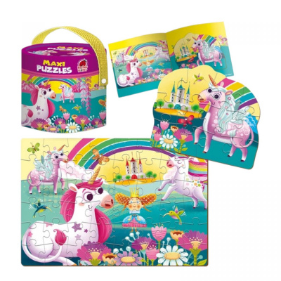 Настльна гра максі пазл. Єдиноріг / Maxi Puzzles. Unicorns RoterKafer RK1080-03