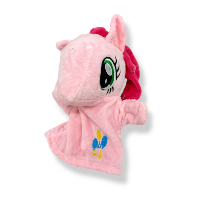 Мʼяка іграшка-рукавичка Поні (23см) (РОЖЕВА) kidstoys 657