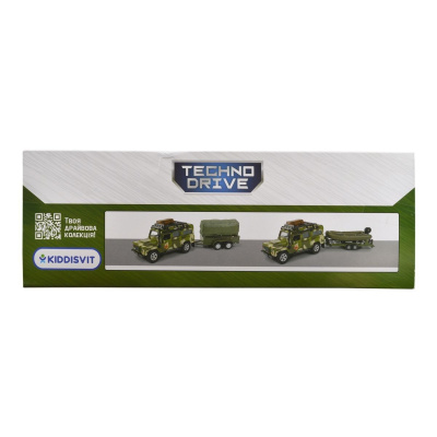 Ігровий набір – Land Rover Defender Mілітарі (з причепом) TechnoDrive 520027.270