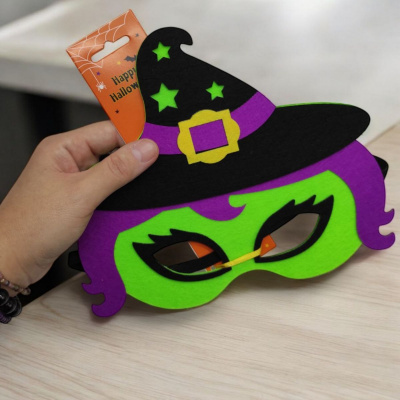 Маска маскарадна (фетрова) Halloween: Відьмочка Аплі Краплі ХН-52