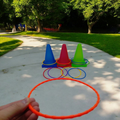 Гра на влучність 3 в 1 Throwing Games - 6 м’ячиків, 3 конуси, 12 кілець, 6 мішечків, сумка HandRoom 2888-19A