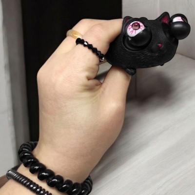 Іграшка-антистрес Popping Eyes: Котик, чорний MIC 3305ЛК