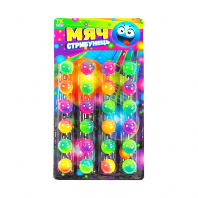 М`ячики-стрибунці Веселка, 24 штуки TK Group C58148