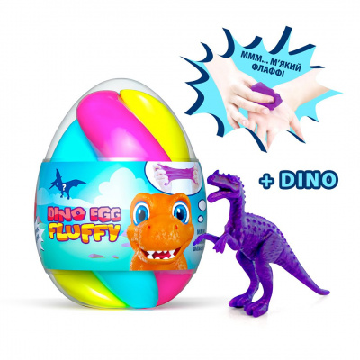 Лизун-антистрес Fluffy Dino Egg, 140 мл Окто 80091