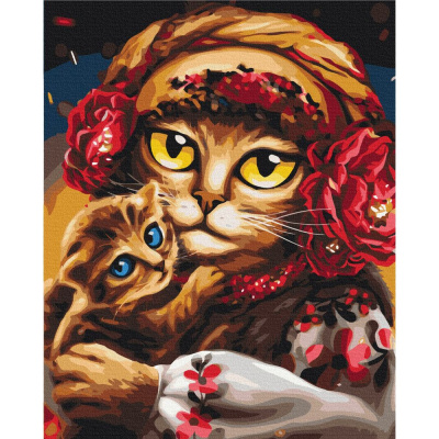 Картина за номерами Сім'я котиків ©Маріанна Пащук   Brushme BS53117