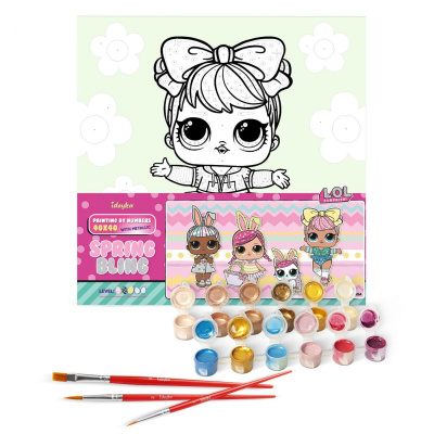 Картина за номерами з фарбами металік L.O.L. Surprise! Spring Bling Dawn 40х40 см Ідейка KHO1101