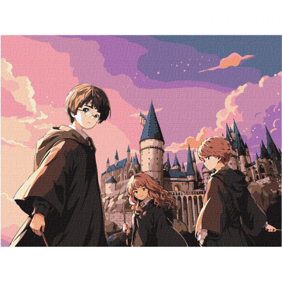 Картина по номерах WB Harry Potter: Магічне тріо 30х40 см Ідейка KHO5264