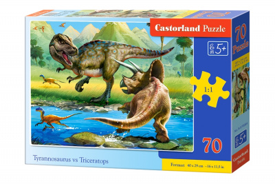 Пазли Тиранозавр і трицератопс, 70 елементів Castorland B-070084