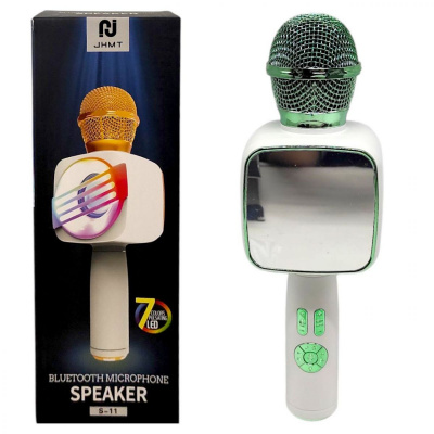 Мікрофон бездротовий (дзеркало, підсвічування) зелений MIC C72102