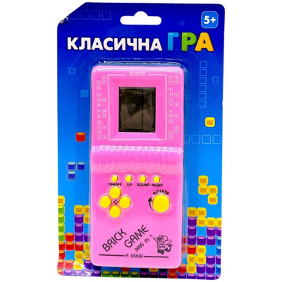 Електронна гра Тетріс 6,5*2*14,5 см (РОЖЕВИЙ) MIC 725-60